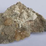 Calcite, Baryte<br />Lead mines, Obernberg am Brenner, Innsbruck-Land District, Tyrol/Tirol, Austria<br />6 x 5,5 cm<br /> (Author: Volkmar Stingl)