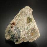 Pyrite in TalcCantera Carlton, Chester, Condado Windsor, Vermont, USA4.5 x 5.5 cm (Author: Michael Shaw)
