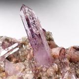 Quartz ((variety amethyst), CalciteErongo Mountain, Usakos, Erongo Region, Namibia112 mm x 83 mm x 60 mm (Author: Don Lum)