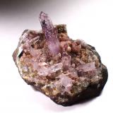 Quartz (variety amethyst), Calcite<br />Erongo Mountain, Usakos, Erongo Region, Namibia<br />112 mm x 83 mm x 60 mm<br /> (Author: Don Lum)