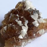 Fluorite, Dolomite<br />Moscona Mine, El Llano, Solís, Corvera de Asturias, Comarca Avilés, Principality of Asturias (Asturias), Spain<br />4 x 3,5 cm<br /> (Author: Volkmar Stingl)