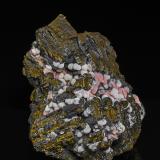 Rhodochrosite, Dolomite, Chalcophanite, PsilomelanePhillipsburg District, Granite County, Montana, USA9.5 x 6.0 cm (Author: am mizunaka)