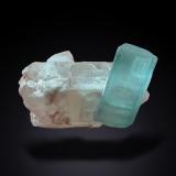 Beryl (variety aquamarine) and Quartz (variety smoky)<br />Shigar District, Gilgit-Baltistan (Northern Areas), Pakistan<br />35 mm x 22 mm x 16 mm<br /> (Author: Firmo Espinar)