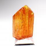 Topaz (variety imperial topaz)<br />Ouro Preto, Minas Gerais, Brazil<br />35 mm x 23 mm x 15 mm<br /> (Author: Don Lum)