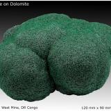 Malachite on Dolomite<br />Mashamba West Mine, Kolwezi District, Lualaba, Katanga Copper Crescent, Katanga (Shaba), Democratic Republic of the Congo (Zaire)<br />120 mm x 90 mm x 50 mm<br /> (Author: silvia)