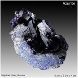 Azurite<br />Milpillas Mine, Cuitaca, Municipio Santa Cruz, Sonora, Mexico<br />8 cm x 6 cm x 5 cm<br /> (Author: silvia)