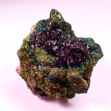 Sphalerite, Marcasite (variety iridescent marcasite)Cantera G. P. Materials South, Potosi, Distrito Potosi Barite, Condado Washington, Missouri, USA52 mm 46 mm x 37 mm (Author: Don Lum)