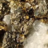 Pyrite and Calcite<br />Reocín Mine, Reocín, Comarca Saja-Nansa, Cantabria, Spain<br />Close up<br /> (Author: Firmo Espinar)