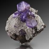 Fluorapatite<br />Dara-i-Pech pegmatite, Chapa Dara District, Kunar Province (Konar), Afghanistan<br />6 x 4.5 x 6 cm / main crystal: 2.1 cm<br /> (Author: MIM Museum)