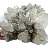 Quartz, Dolomite, Pyrite<br />Cavnic Mine, Cavnic mining area, Cavnic, Maramures, Romania<br />Specimen size 27 x 20 cm, largest quartz 7 cm<br /> (Author: Tobi)