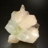 Fluorapophyllite-(K) and Stilbite-(Ca)<br />Jalgaon District, Maharashtra, India<br />5.1 x 4.5 cm<br /> (Author: Michael Shaw)