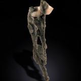 Stilbite-Ca and Quartz (variety chalcedony)<br />Jalgaon District, Maharashtra, India<br />34 mm x 104 mm x 30 mm<br /> (Author: Firmo Espinar)