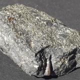 Corundum (variety ruby), Pyrite<br />Graphite Mine, Amstall, Mühldorf, Krems-Land, Waldviertel, Lower Austria/Niederösterreich, Austria<br />6,5 x 5,5 cm<br /> (Author: Volkmar Stingl)