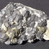 Galena, Barite, PyriteZona minera Bleiberg, Alpe Gailtaler & Alpe Karnische, Carintia/Kärnten, Austria7,5 x 5 cm (Author: Volkmar Stingl)