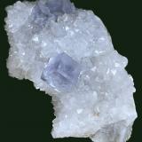 Fluorita y Cuarzo<br />Mina La Viesca, zona minera de La Collada, Huergo, Siero, Comarca Oviedo, Principado de Asturias (Asturias), España<br />5x3cm<br /> (Autor: castrominerals)