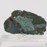 Hematite and Rutile<br />Cavradi, Curnera Valley, Tujetsch (Tavetsch), Vorderrhein Valley, Grischun (Grisons; Graubünden), Switzerland<br />40mm x 25mm x 5mm<br /> (Author: Philippe Durand)