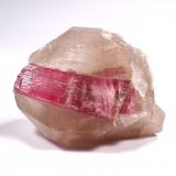 Elbaite (variety rubellite) Tourmaline Group, Quartz<br />Himalaya Mine, Gem Hill, Mesa Grande District, San Diego County, California, USA<br />47 mm x 36 mm x 33 mm<br /> (Author: Don Lum)