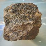 VanadinitaMina San Guzmán (Mina San Manuel), Berlanga, Comarca Campiña Sur, Badajoz, Extremadura, España10x10x5,5 cm (Autor: Antonio Carmona)