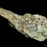 Fluorita.<br />Mina María Magdalena (Mina Santiago), Galeria de la Font del Metge, La Font del Metge, Ulldemolins, Comarca Priorat, Tarragona, Cataluña / Catalunya, España<br />41x19 mm.<br /> (Autor: Jesus Franquesa Baucells)