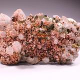 Rhodochrosite, Pyrite, QuartzOppu Mine, Nishimeya-mura, Nakatsugaru District, Aomori Prefecture, Tohoku Region, Honshu Island, Japan126 mm x 69 mm x 41 mm (Author: Don Lum)