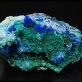 Cyanotrichite and Brochantite<br />Grand View Mine, Horseshoe Mesa, Grand Canyon National Park, Coconino County, Arizona, USA<br />6.5 x 4.7 cm<br /> (Author: Michael Shaw)