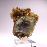 Fluorite, Chalcedony<br />Choir area, Province Govisümber, Mongolia<br />43 mm x 42 mm x 35 mm<br /> (Author: Don Lum)