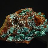 Rosasite<br />Ojuela Mine, Mapimí, Municipio Mapimí, Durango, Mexico<br />9.0 x 6.0 x 4.9 cm<br /> (Author: Michael Shaw)