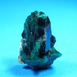 Dioptase<br />Kaokoveld Plateau, Kunene Region, Namibia<br />34 mm x 24 mm x 20 mm<br /> (Author: Don Lum)