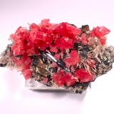 Rhodochrosite, Pyrite, Quartz, Fluorite, Tetrahedrite, HubneriteMina Sweet Home, Monte Bross, Distrito Alma, Condado Park, Colorado, USA132 mm x 78 mm (Author: Don Lum)