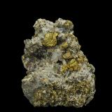 Chalcopyrite, Quartz<br />Wallaroo Mine, Kadina, Yorke Peninsula, South Australia, Australia<br />6.9 x 6.2 cm<br /> (Author: am mizunaka)