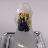 Native Gold, Sphalerite, Quartz<br />Timmins Mine, Township, Timmins area, Cochrane District, Ontario, Canada<br />26 mm x 15 mm x 15 mm<br /> (Author: Don Lum)