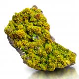 Autunita<br />Depósito Nanjingqiao, Pingjian, Prefectura Yueyang, Provincia Hunan, China<br />22 x 14 x 8 cm / cristal principal: 3 cm<br /> (Autor: Museo MIM)