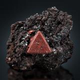 Zunyite<br />Qalat-e Payeen salt dome, Bandar Abbas, Central District, Bandar Abbas County, Hormozgan Province, Iran<br />5 x 4 x 2.5 cm / main crystal: 1.5 cm.<br /> (Author: MIM Museum)