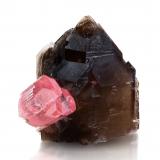 Elbaite<br />Paprok, Kamdesh District, Nuristan Province, Afghanistan<br />10 x 12 x 12.5 cm / main crystal: 5.4 cm<br /> (Author: MIM Museum)