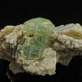 Apatite<br />Dolní Bory, Bory, ďár nad Sázavou, Vysočina Region, Czech Republic<br />4.2 x 2.3 cm<br /> (Author: am mizunaka)