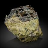 Hulsite with Epidote<br />Lost River Mine, Lost River Valley, Port Clarence, Nome Census Area, Alaska, USA<br />10 x 10 x 11.5 cm / main crystal: 2.0 cm.<br /> (Author: MIM Museum)