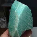 Microclina (variedad amazonita)<br />Minas Gerais, Brasil<br />60x85 mm<br /> (Autor: Ignacio)