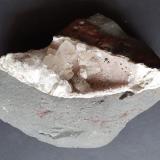 Calcite, Quartz, Goethite<br />Juchem Quarry, Niederwörresbach, Herrstein, Hunsrück, Rhineland-Palatinate/Rheinland-Pfalz, Germany<br />16 x 11 cm<br /> (Author: Volkmar Stingl)