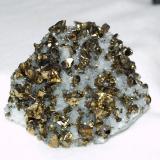 Chalcopyrite<br />Durango, Mexico<br />6.5x5.4x2 cm''s<br /> (Author: Joseph DOliveira)