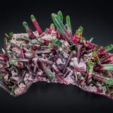 Elbaite with 'lepidolite'<br />Aricanga Mine, São José da Safira, Governador Valadares, Vale do Rio Doce, Minas Gerais, Brazil<br />40 x 23 x 13.5 cm / main crystal: 16 cm.<br /> (Author: MIM Museum)