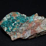 Dioptase<br />Cobra Mine, Pampa de Nazca, Nazca Province, Ica Department, Peru<br />7x4.2x3 cm''s<br /> (Author: Joseph DOliveira)