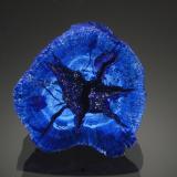 Azurite<br />Mikheevskoe deposit, Kartalinsky District, Chelyabinsk Oblast, Ural Federal District, Russia<br />2.3 x 2.2 cm<br /> (Author: Michael Shaw)