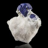Lazurite on Quartz<br />Sar-e Sang, Koksha Valley, Khash & Kuran Wa Munjan Districts, Badakhshan Province, Afghanistan<br />11 x 7.5 x 11.5 cm / main crystal: 4.7 cm.<br /> (Author: MIM Museum)