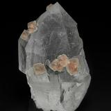 Quartz, Fluorite<br />Gerstenegg cleft, Gerstenegg-Grimsel cable tunnel, Gerstenegg, Grimsel area, Hasli Valley, Bern, Switzerland<br />10.8 x 7.4 cm<br /> (Author: am mizunaka)
