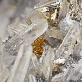 Quartz, Chalcopyrite, Feberite, Boulangerite<br />Yaogangxian Mine, Yizhang, Chenzhou Prefecture, Hunan Province, China<br /><br /> (Author: am mizunaka)