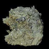 Quartz, Fluorite, Boulangerite<br />Yaogangxian Mine, Yizhang, Chenzhou Prefecture, Hunan Province, China<br />9.2 x 8.0 cm<br /> (Author: am mizunaka)