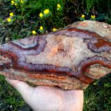 Quartz (variety agate)<br />Kláterecká Jesen, Kláterec nad Ohří, Chomutov District, Ústí nad Labem Region, Czech Republic<br />~ 14 x 30 cm<br /> (Author: stoner)