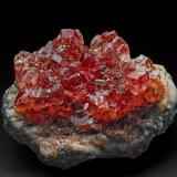 RhodochrositeMina N'Chwaning II, Zona minera N'Chwaning, Kuruman, Kalahari manganese field (KMF), Provincia Septentrional del Cabo, Sudáfrica4.7 x 3.4 cm (Author: am mizunaka)