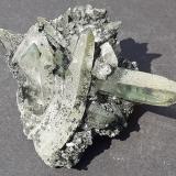 Quartz, Chlorite (Group)<br />Mallnitz, Spittal an der Drau, Hohe Tauern, Carinthia/Kärnten, Austria<br />6 x 6 cm<br /> (Author: Volkmar Stingl)