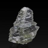 Quartz (variety faden) with Chlorite inclusions<br />Lex Blanche Glacier, Monte Bianco Massif (Mont Blanc Massif), Courmayeur, Aosta Valley (Val d'Aosta), Italy<br />5.0 x 4.5 cm<br /> (Author: am mizunaka)